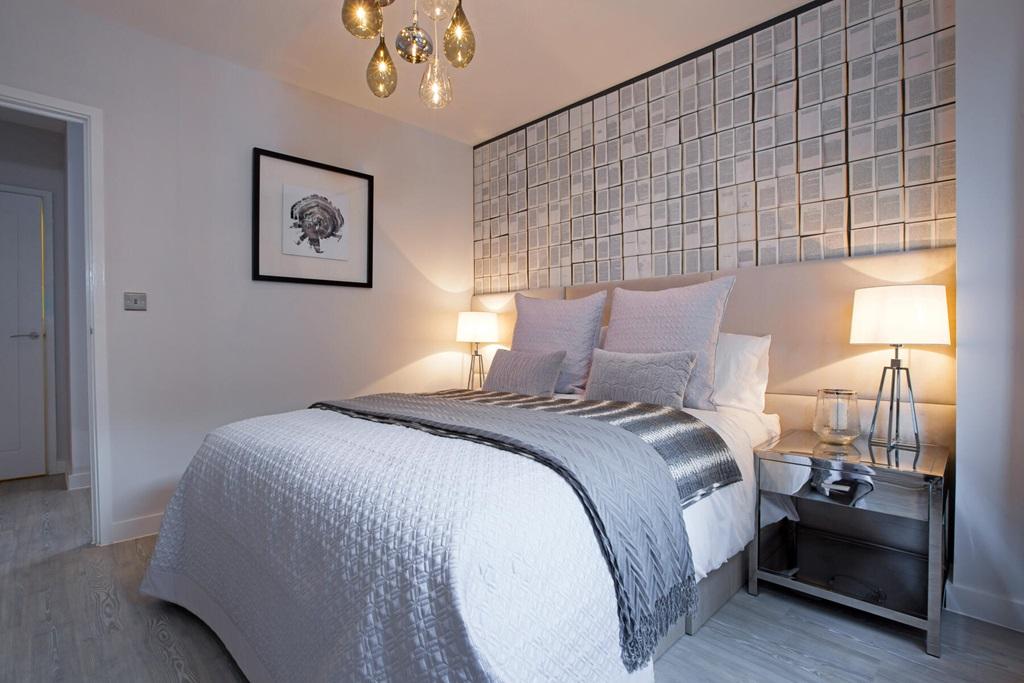 A spacious bedroom with plenty of wall space...
