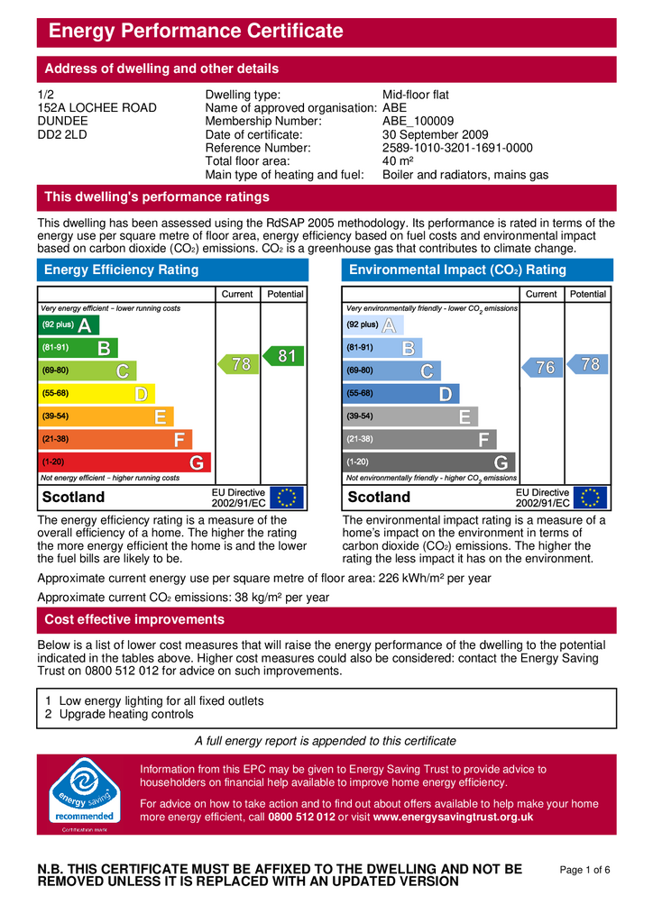 EPC Certificate