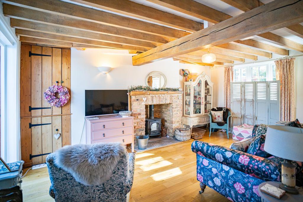 Living room, fireplace