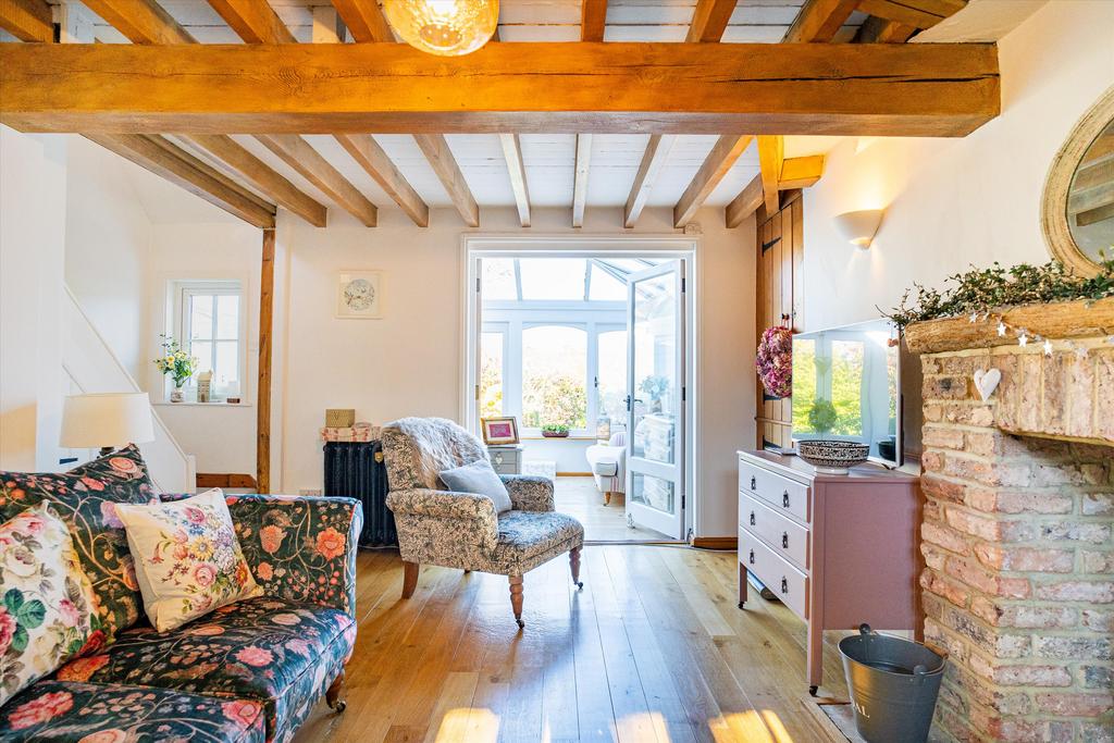 Living room, fireplace