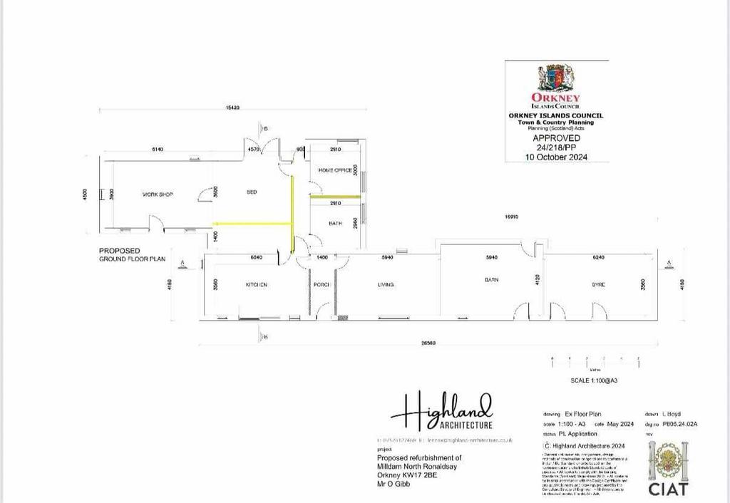 Proposed plans which planning permission approval