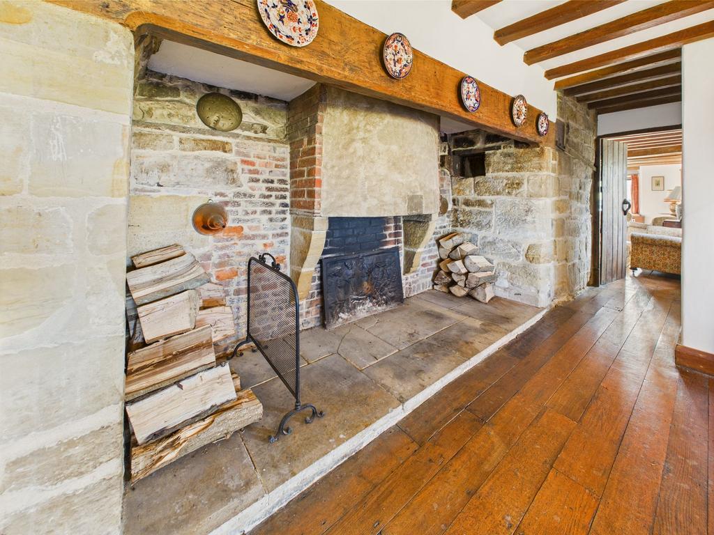 Dining room fireplace