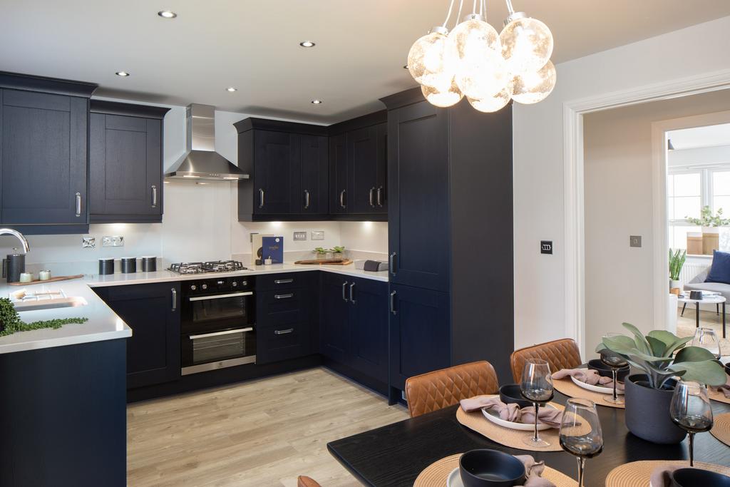 Open plan kitchen in the Ellerton three bedroom...
