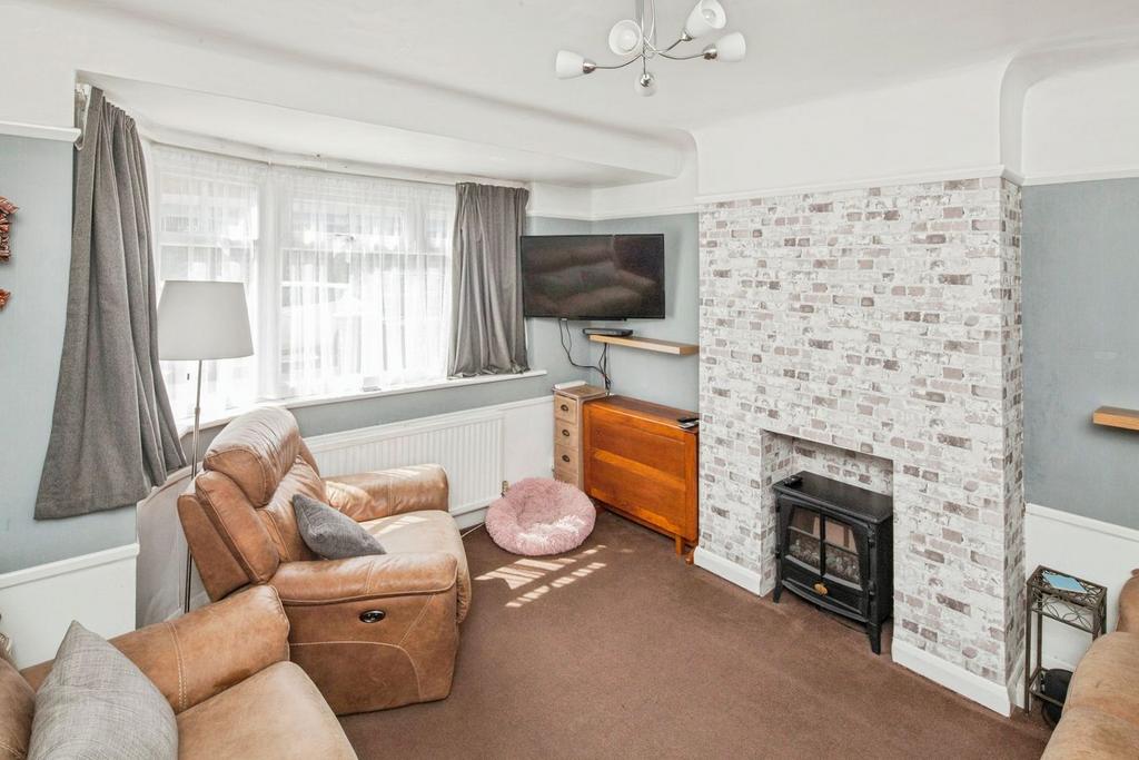 Living room, fireplace