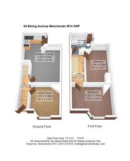 3 bedroom terraced house to rent, Ealing Avenue, Manchester M14