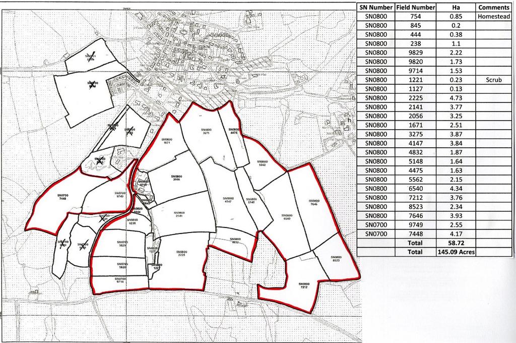 Plan and Schedule of Acreage