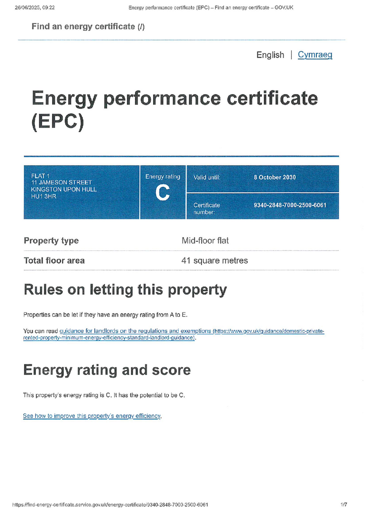 EPC Certificate