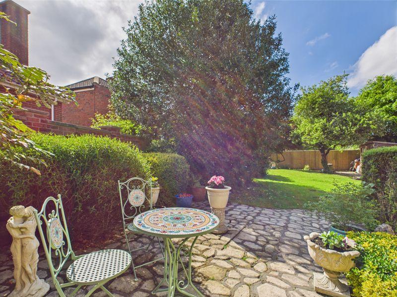 Raised patio and...