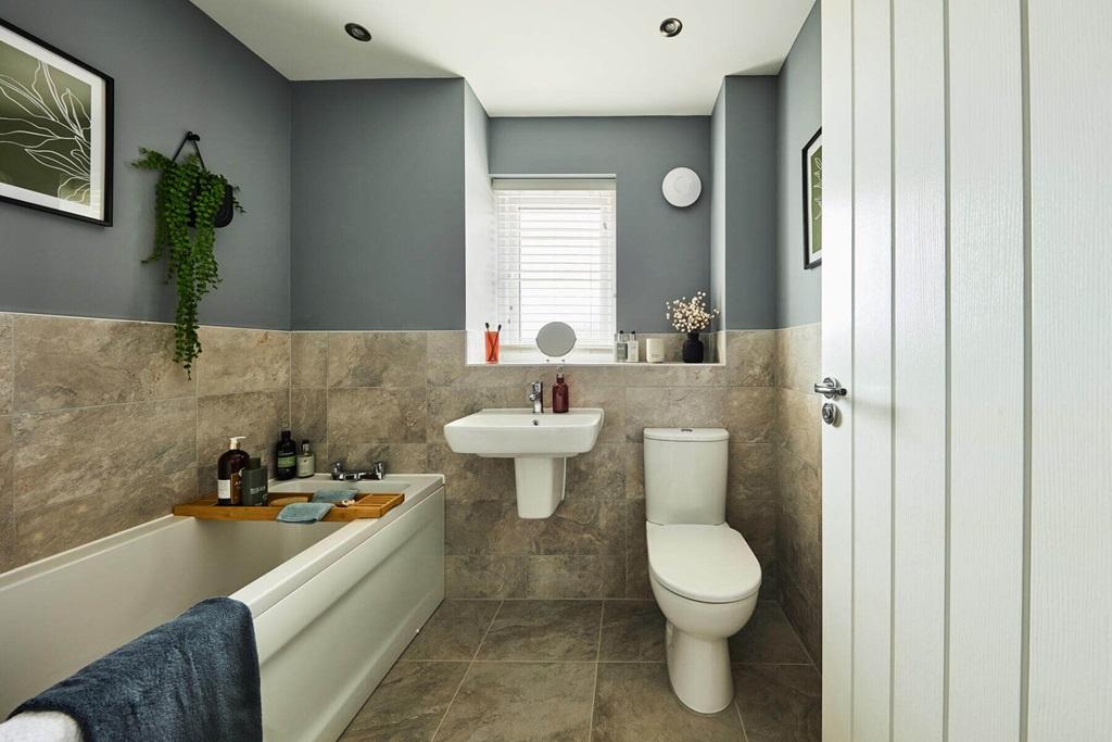 A family bathroom completes the home