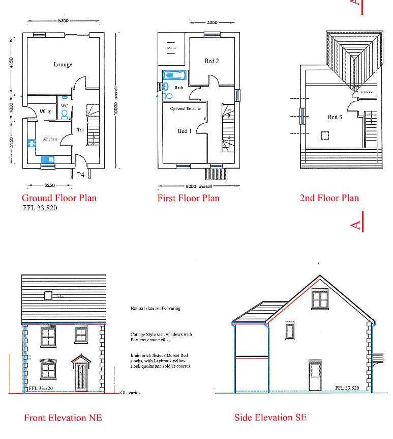 Detached 3 Bed 3 Storey Elevation and Floor plan.j