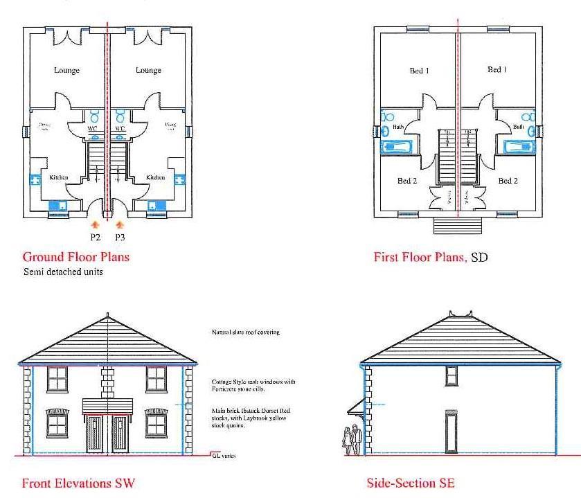 Two bed Semi Elevation and Plan.jpg