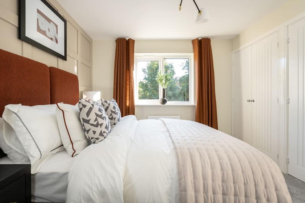 Relax in the large main bedroom