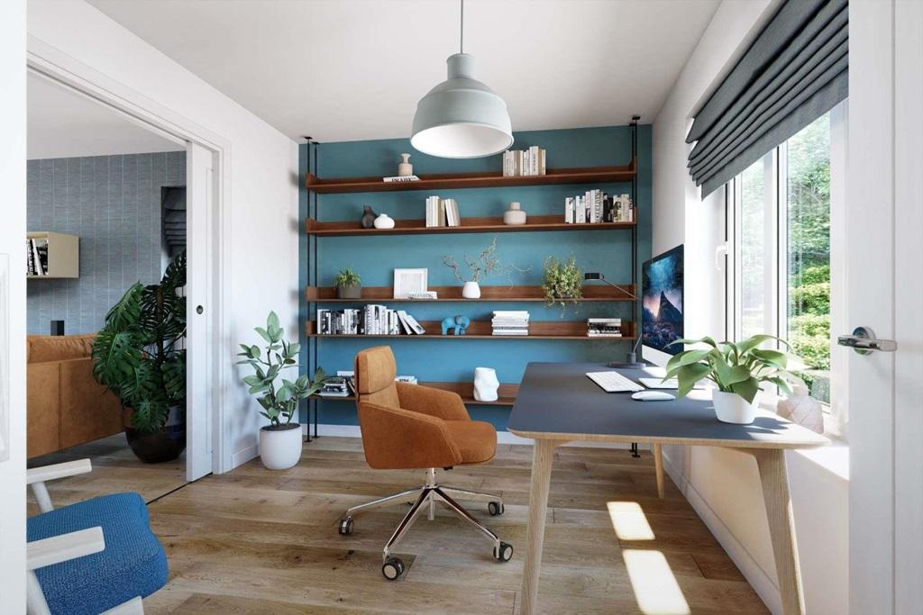A dedicated and practical home office to the...