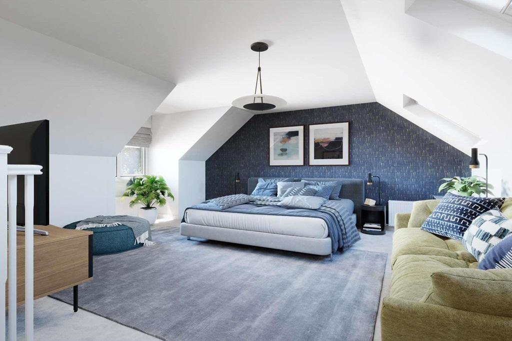 An impressive main bedroom with en suite shower...