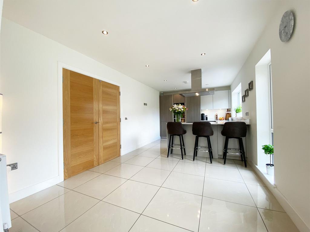 Open plan dining kitchen and family room