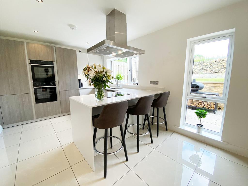 Open plan dining kitchen and family room