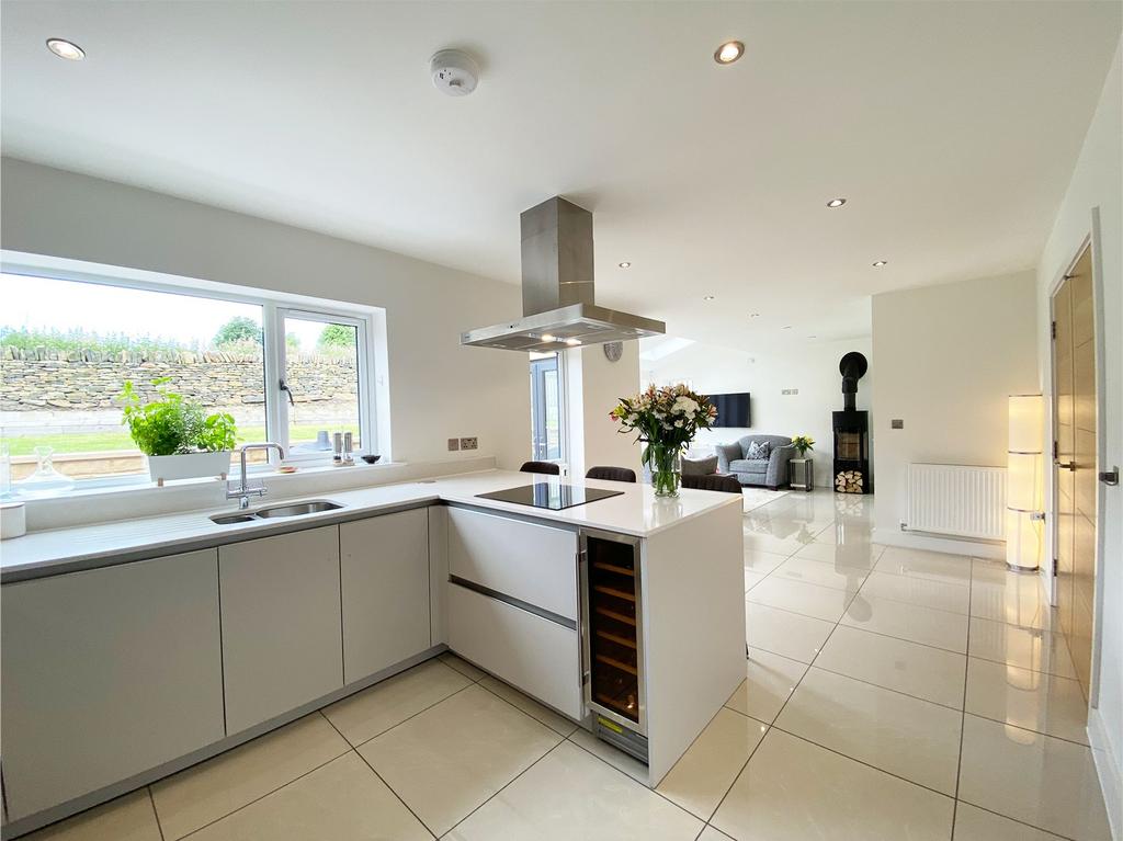 Open plan dining kitchen and family room