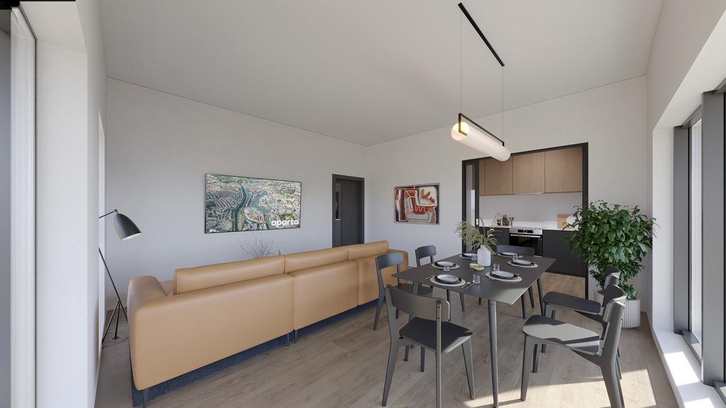 A spacious and stylish modern living room perfe...