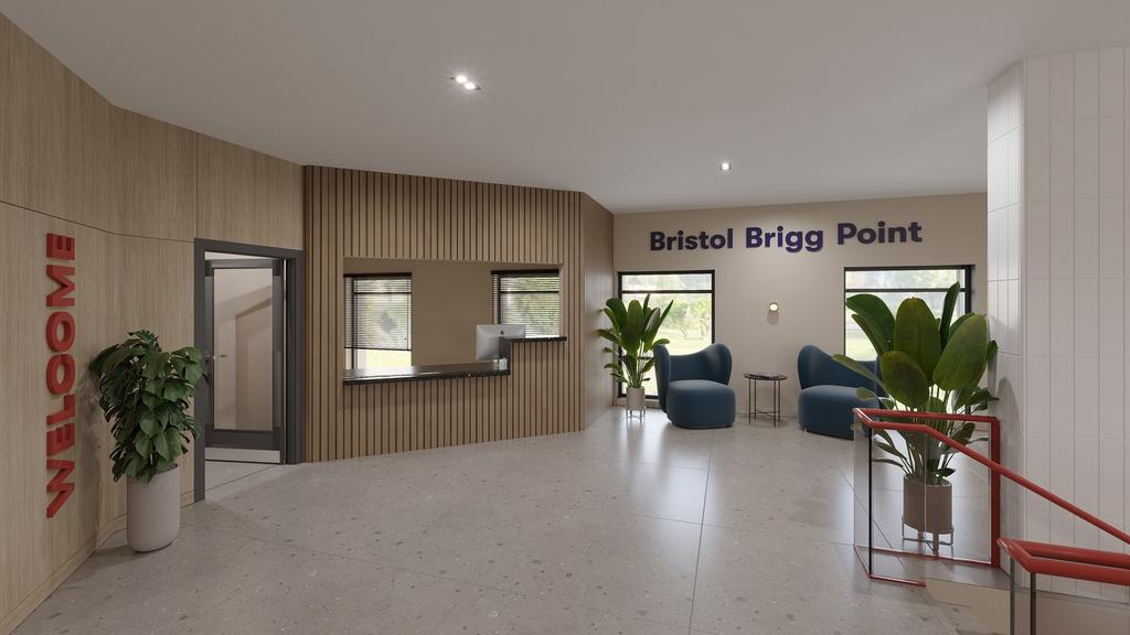 A welcoming reception area with modern design a...