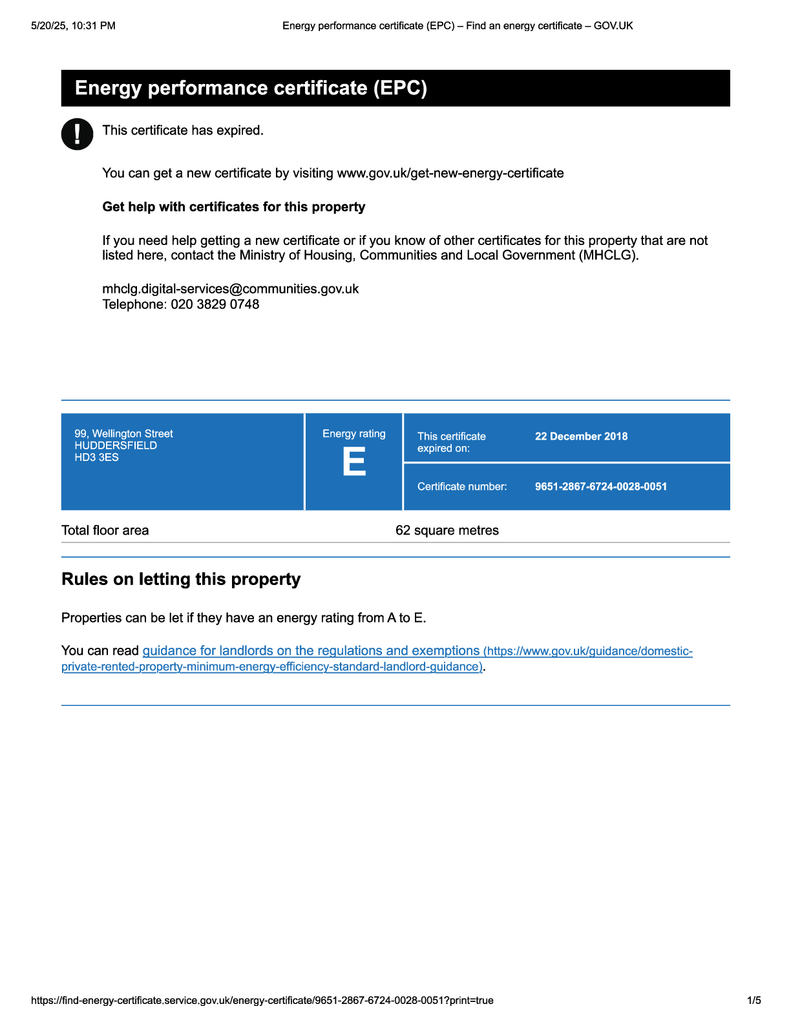 EPC (Contains public sector information licensed under the Open Government Licence v3.0.)