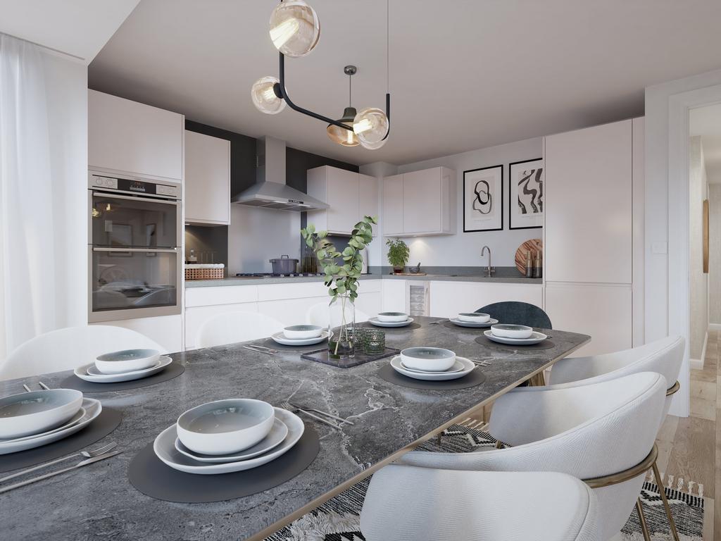 Milford kitchen-diner CGI