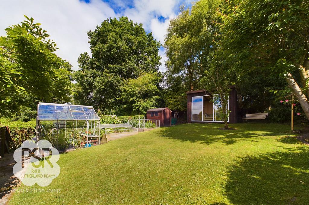 Rear Garden - Allotment Area and Garden Room