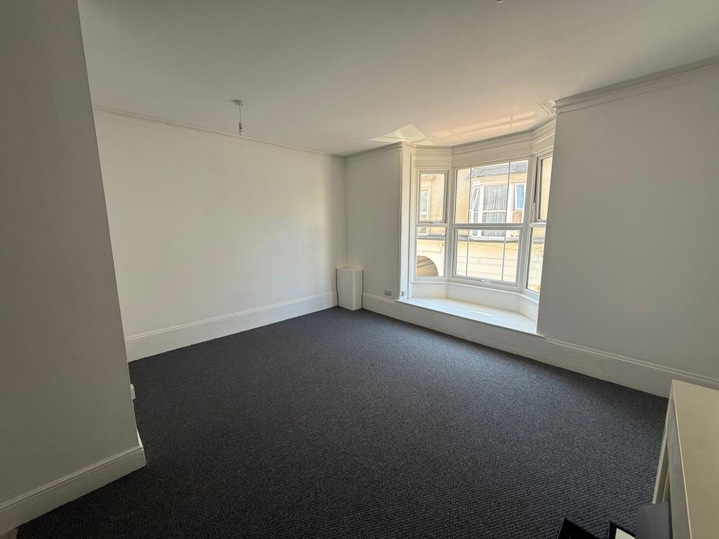 Living room with bay window