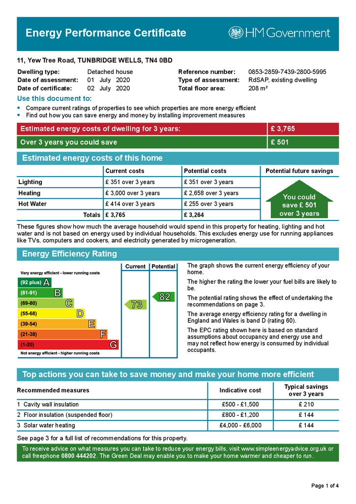 11 Yew Tree Road epc