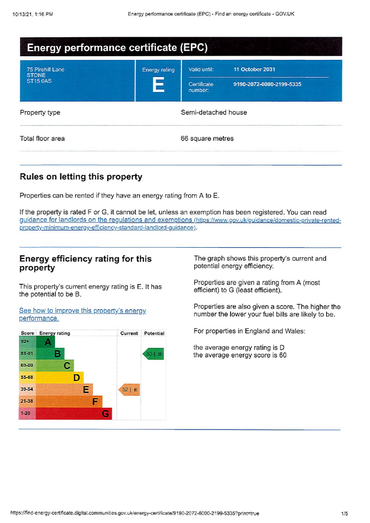 EPC Certificate