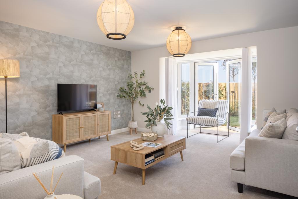 Internal shot of the living room in the...