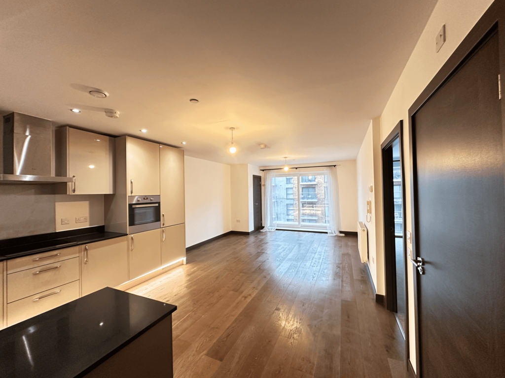 Open plan reception/kitchen one