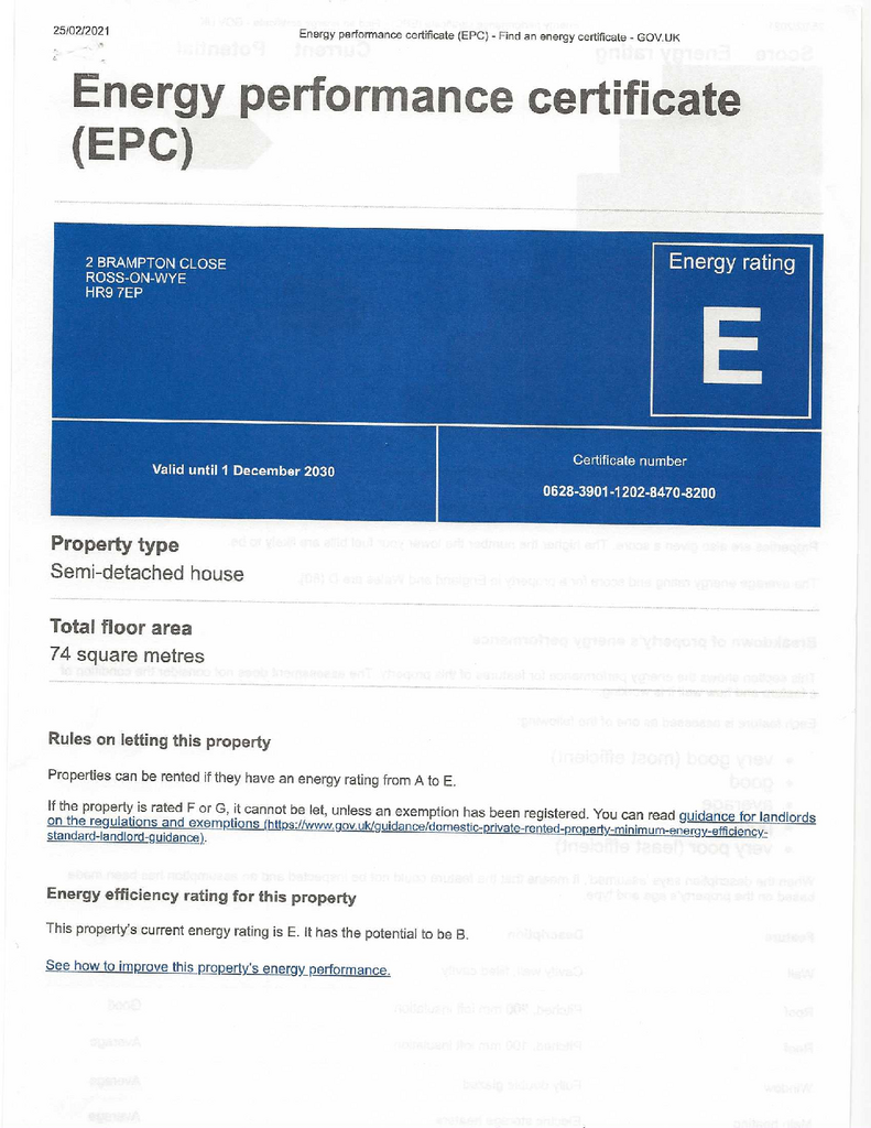 EPC Certificate