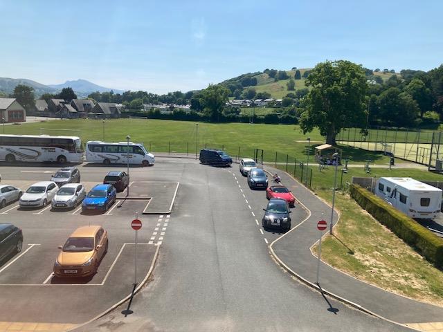 Views over school playing field