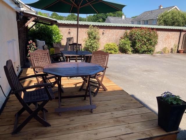 Decking and seating area to rear