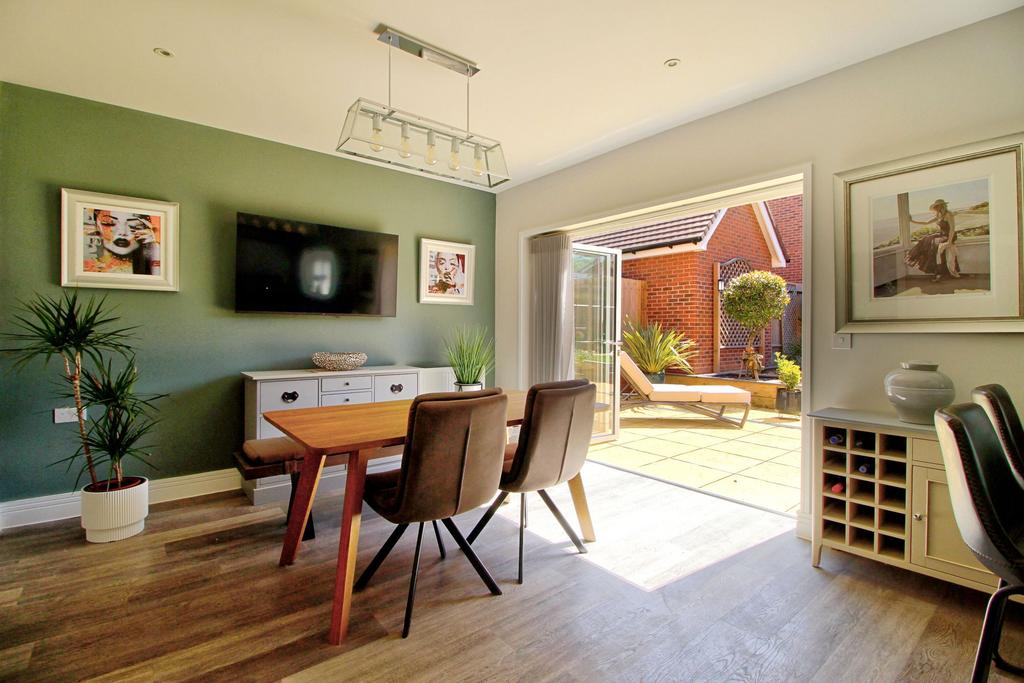 Bifold doors to south-westerly garden