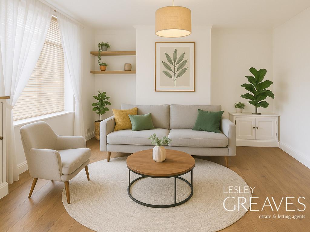 Virtually Staged Living Room