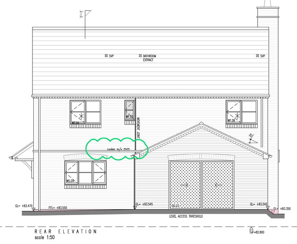 Plot 1 rear elevation