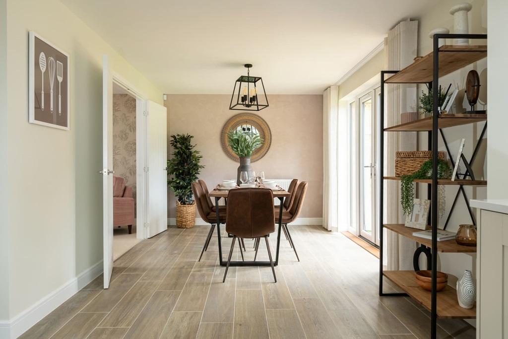 Let the outside in with French doors in the...