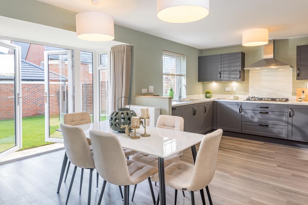 Kitchen and dining room in the 4 bedroom Culver...
