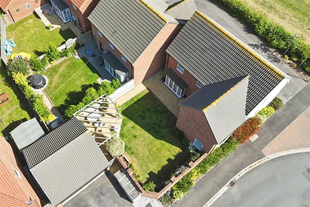 Aerial view of the property