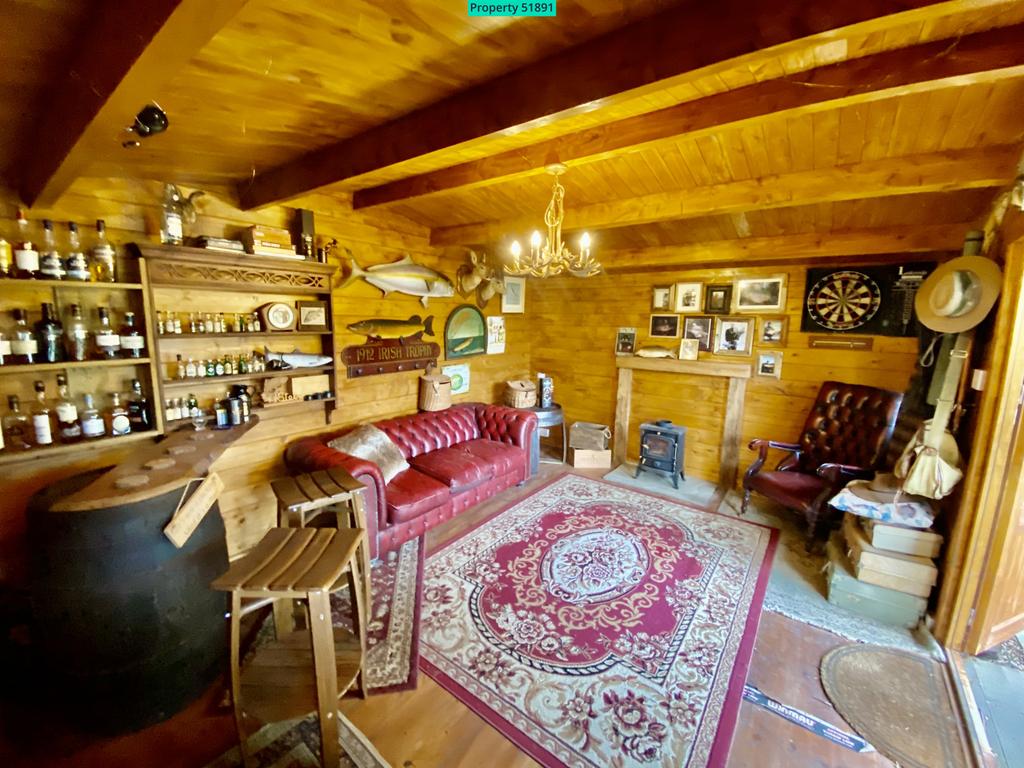 Log cabin interior