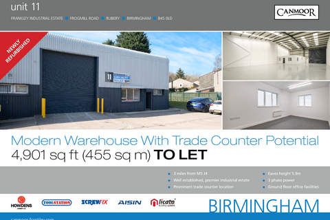 Warehouse to rent, Tay Rd Birmingham B45 0LD