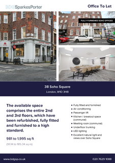 Office to rent, 38-38A Soho Sq London W1D 3HB