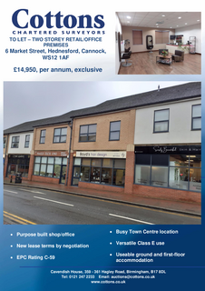 Retail property (high street) to rent, 2-16 Market St Hednesford WS12 1AF