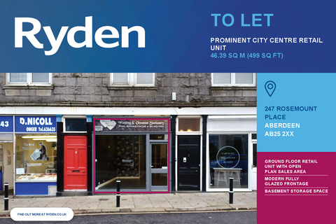 Retail property (high street) to rent, 247 Rosemount Pl Aberdeen AB25 2XX
