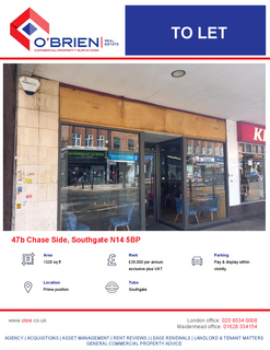 Restaurant to rent, 47B Chase Side London N14 5BP