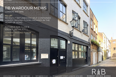 Office to rent, 11B Wardour Mews London W1F 8AN