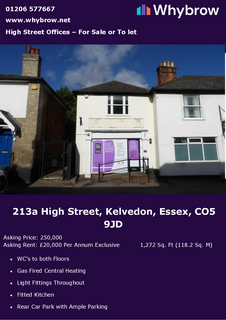 Office to rent, 213A High St Kelvedon CO5 9JD