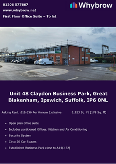 Office to rent, Claydon Business Park Ipswich IP6 0NL