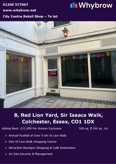 Restaurant to rent, 8-9 Red Lion Yard Colchester CO1 1DX